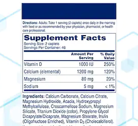 visual of back of bottle with dosage information